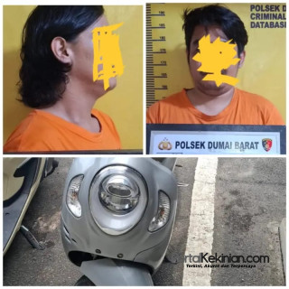 Gadaikan Motor Hasil Kejahatan Rp2 Juta, Dua Pria Diciduk Polsek Dumai Barat